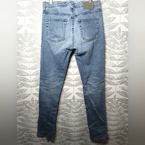 AG Ag-ed Jeans Straight Leg Blue Denim Stretch - Picture 6 of 7